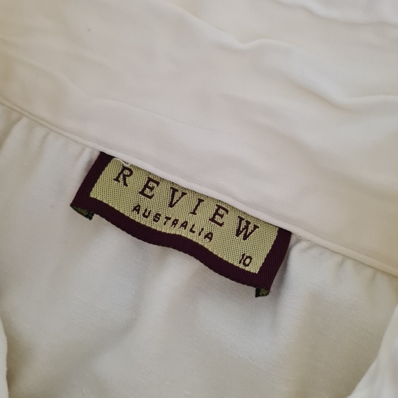 Review Vintage Ivory Long Sleeve Jacket Size 10 - Picture 10 of 14